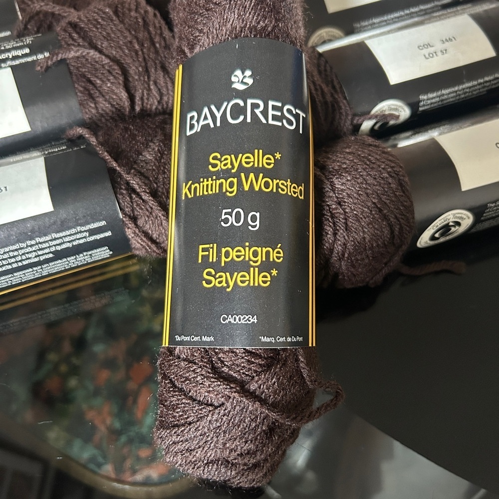 10 pack Baycrest Brown Knitting Worsted Yarn